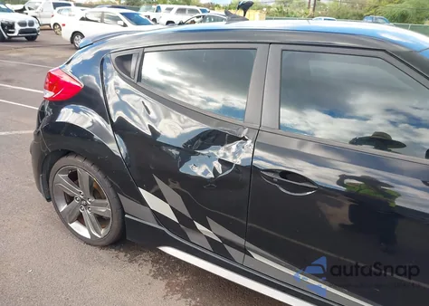 2014 Hyundai Veloster Turbo W/Black из США, поврежденный, VIN KMHTC6AEXEU200073